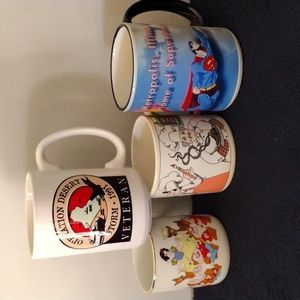 4 vintage ceramic mugs